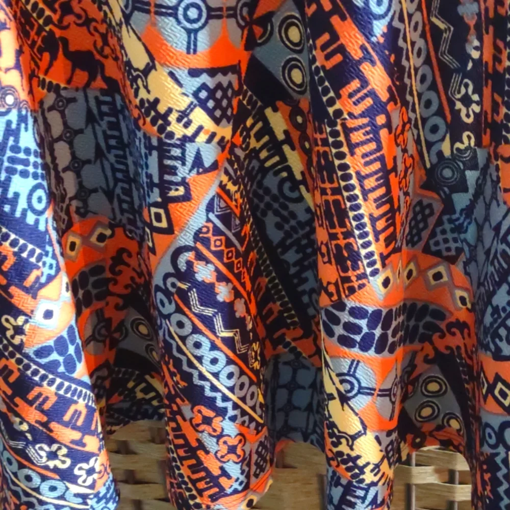 NWT LuLaRoe Graphic Geometric Azure Flare Skirt Multicolored